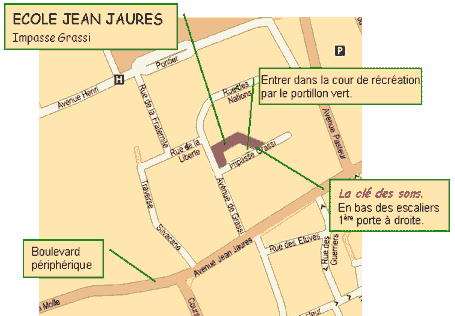 Ecole de musique A. Laurent plan d'accès